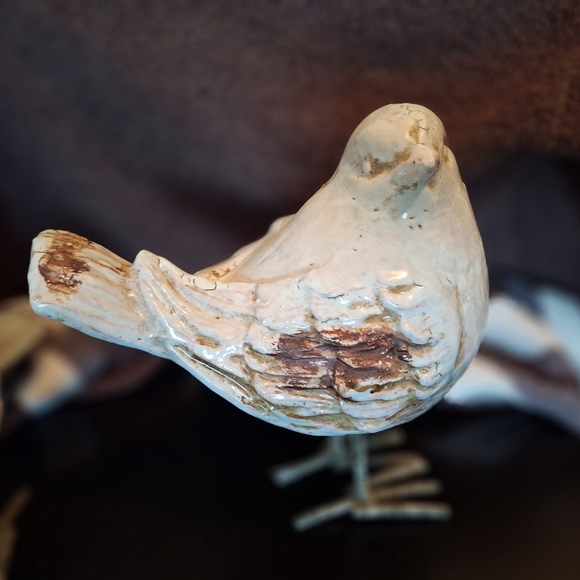 Rustic Ceramic and Wrought Iron Bird Set - Picture 7 of 7